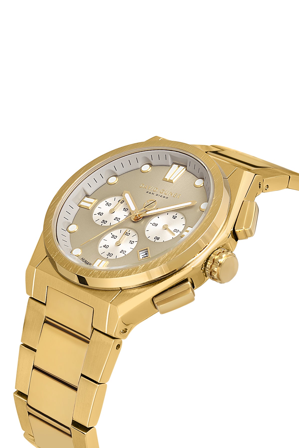 DAVID GUNER KOL SAATİ GRİ Kadran SARI Kaplama ERKEK - DG-8861GA-B9