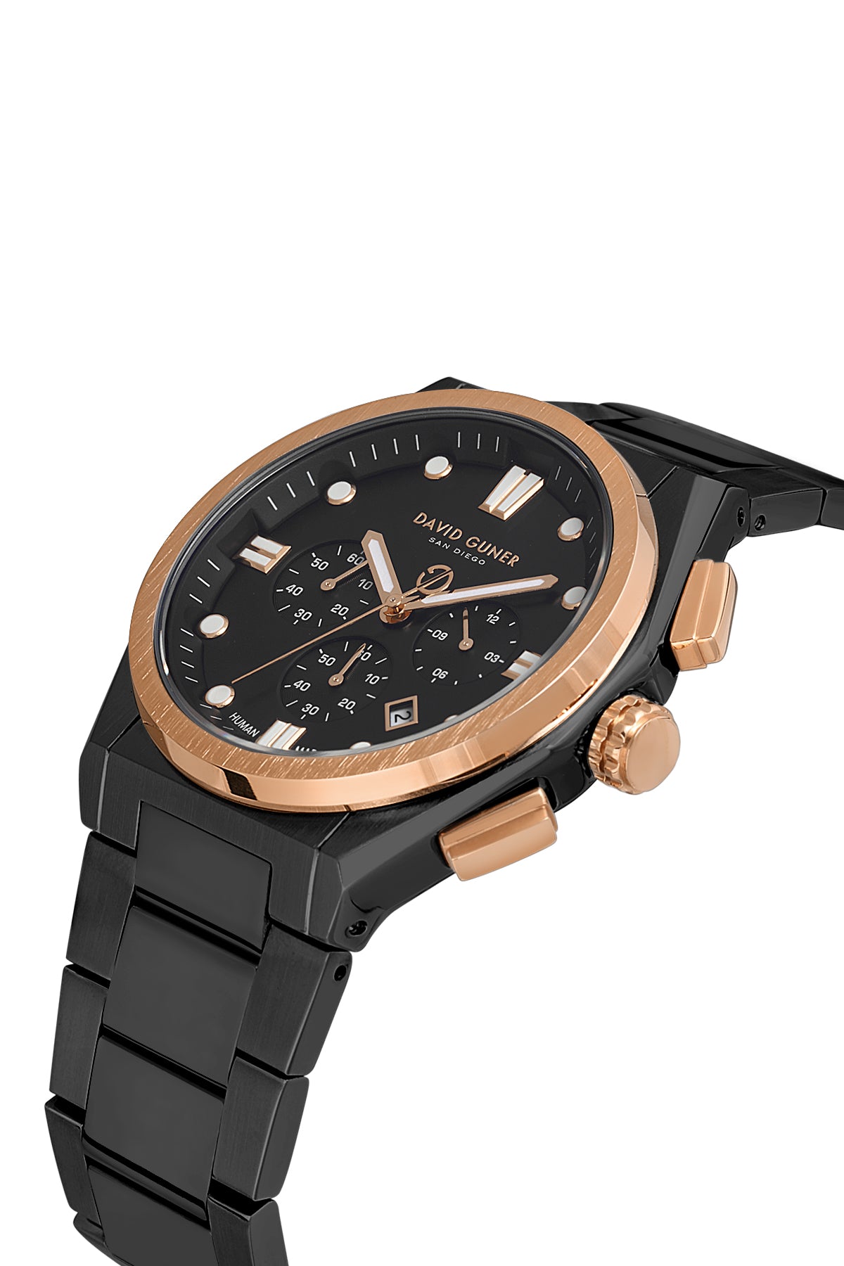 DAVID GUNER KOL SAATİ SİYAH Kadran ROSE SİYAH Kaplama ERKEK - DG-8861GA-R2