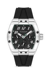 DAVID GUNER Gümüş Kaplamalı Siyah Kadranlı Erkek Kol Saati - DG-8883GD-J2