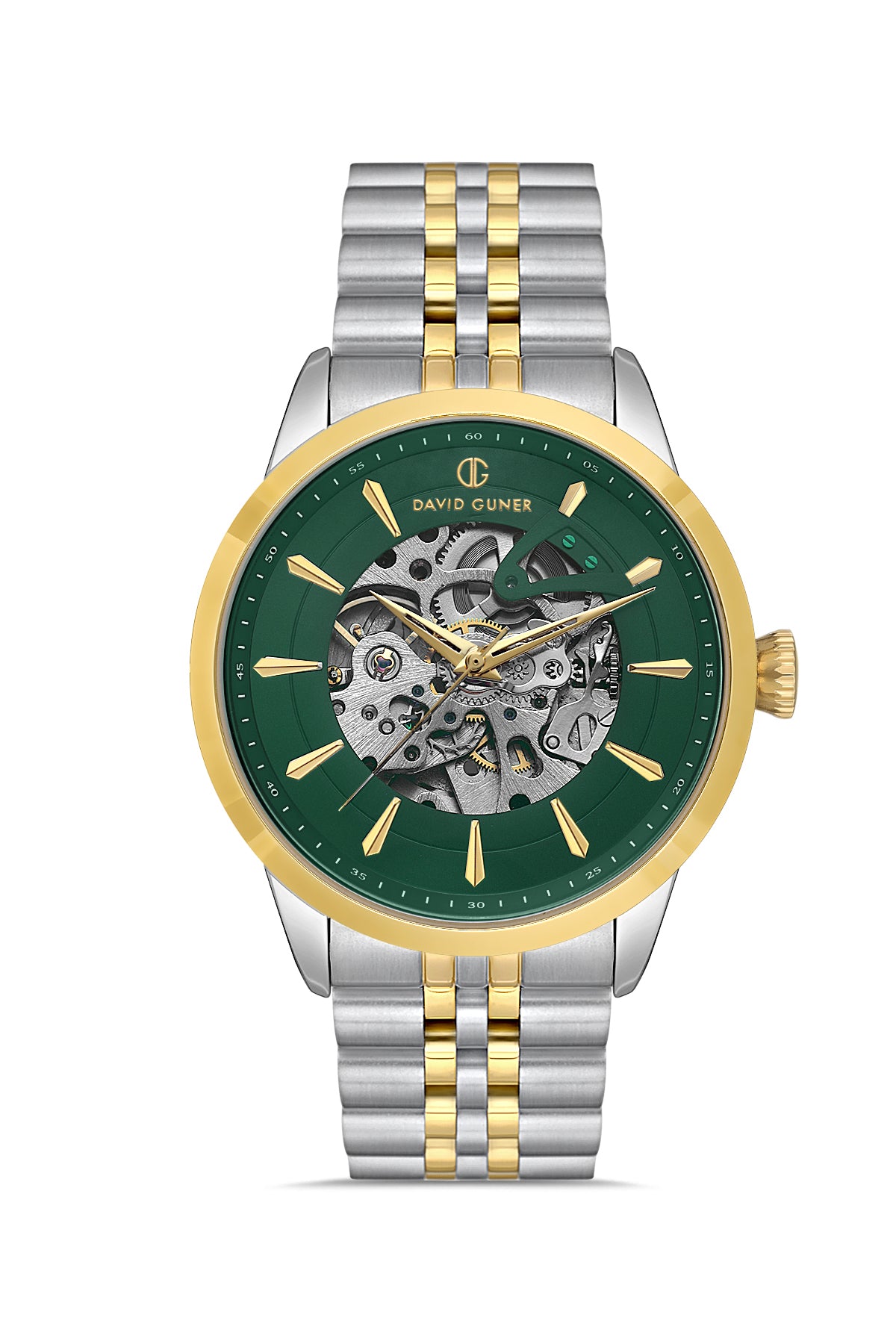 DAVID GUNER KOL SAATİ YEŞİL Kadran SARI BEYAZ Kaplama ERKEK - DG-8835GA-D10
