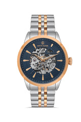 DAVID GUNER KOL SAATİ MAVİ Kadran ROSE BEYAZ Kaplama ERKEK - DG-8835GA-E3