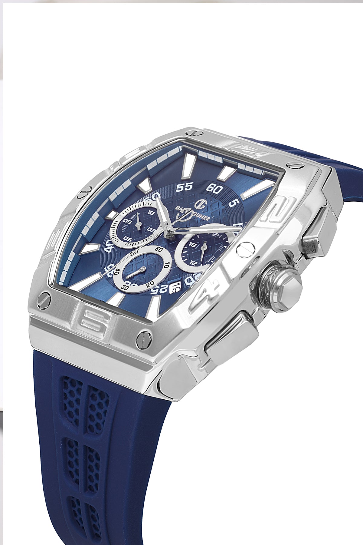 DAVID GUNER KOL SAATİ MAVİ Kadran GÜMÜŞ Kaplama ERKEK - DG-8838GD-L3