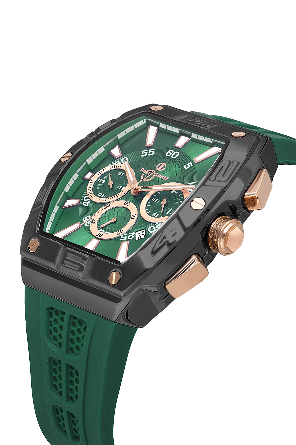 DAVID GUNER KOL SAATİ YEŞİL Kadran GÜMÜŞ Kaplama ERKEK - DG-8838GD-ZM10
