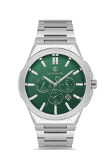 DAVID GUNER KOL SAATİ YEŞİL Kadran GÜMÜŞ Kaplama ERKEK - DG-8849GA-A10