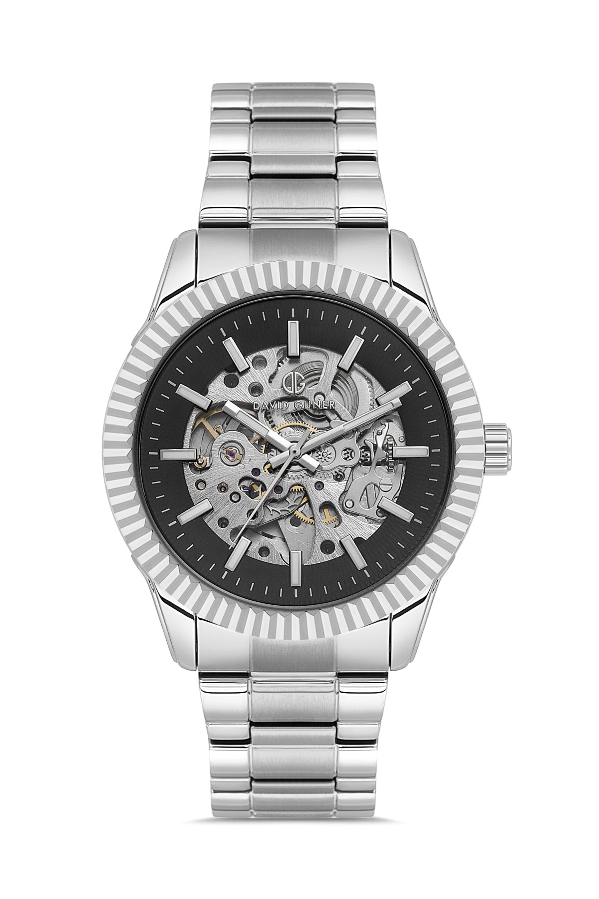 DAVID GUNER KOL SAATİ SİYAH Kadran GÜMÜŞ Kaplama ERKEK - DG-8853GA-A2