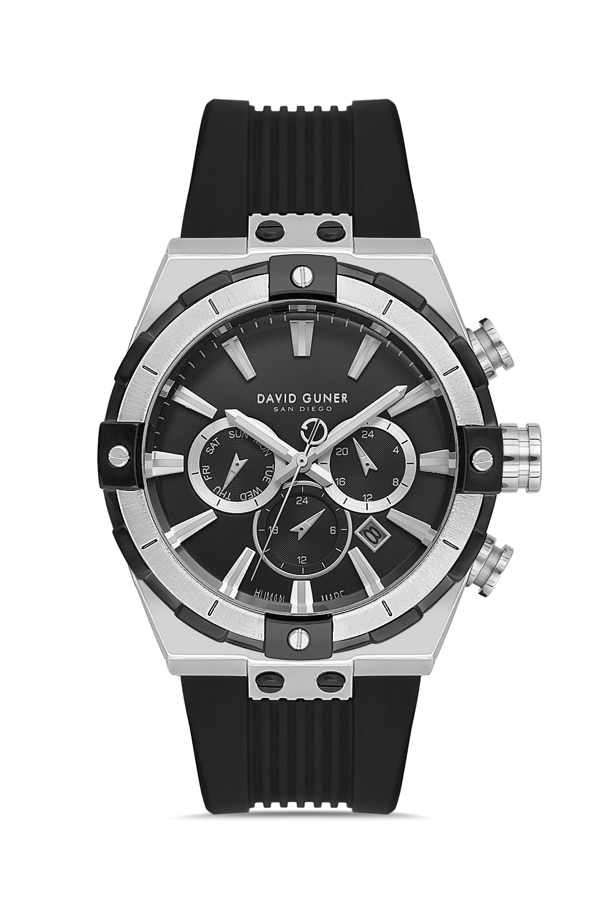 DAVID GUNER KOL SAATİ SİYAH Kadran GÜMÜŞ SİYAH Kaplama ERKEK - DG-8913GD-J2