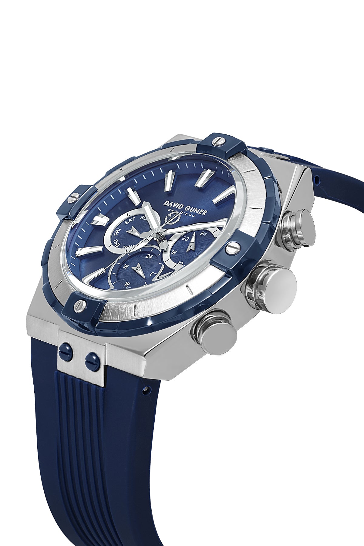 DAVID GUNER KOL SAATİ MAVİ Kadran GÜMÜŞ MAVİ Kaplama ERKEK - DG-8913GD-L3