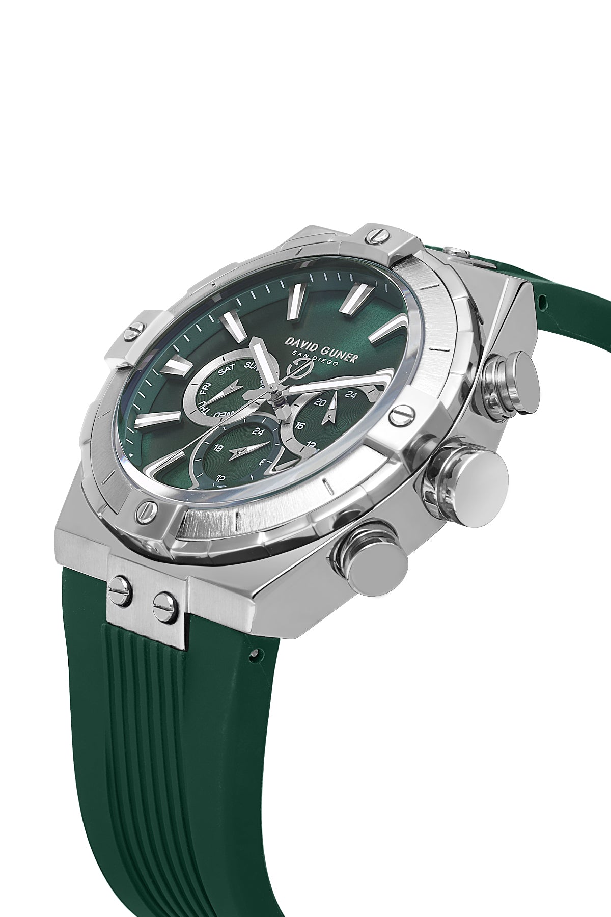 DAVID GUNER KOL SAATİ YEŞİL Kadran GÜMÜŞ Kaplama ERKEK - DG-8913GD-ZM10