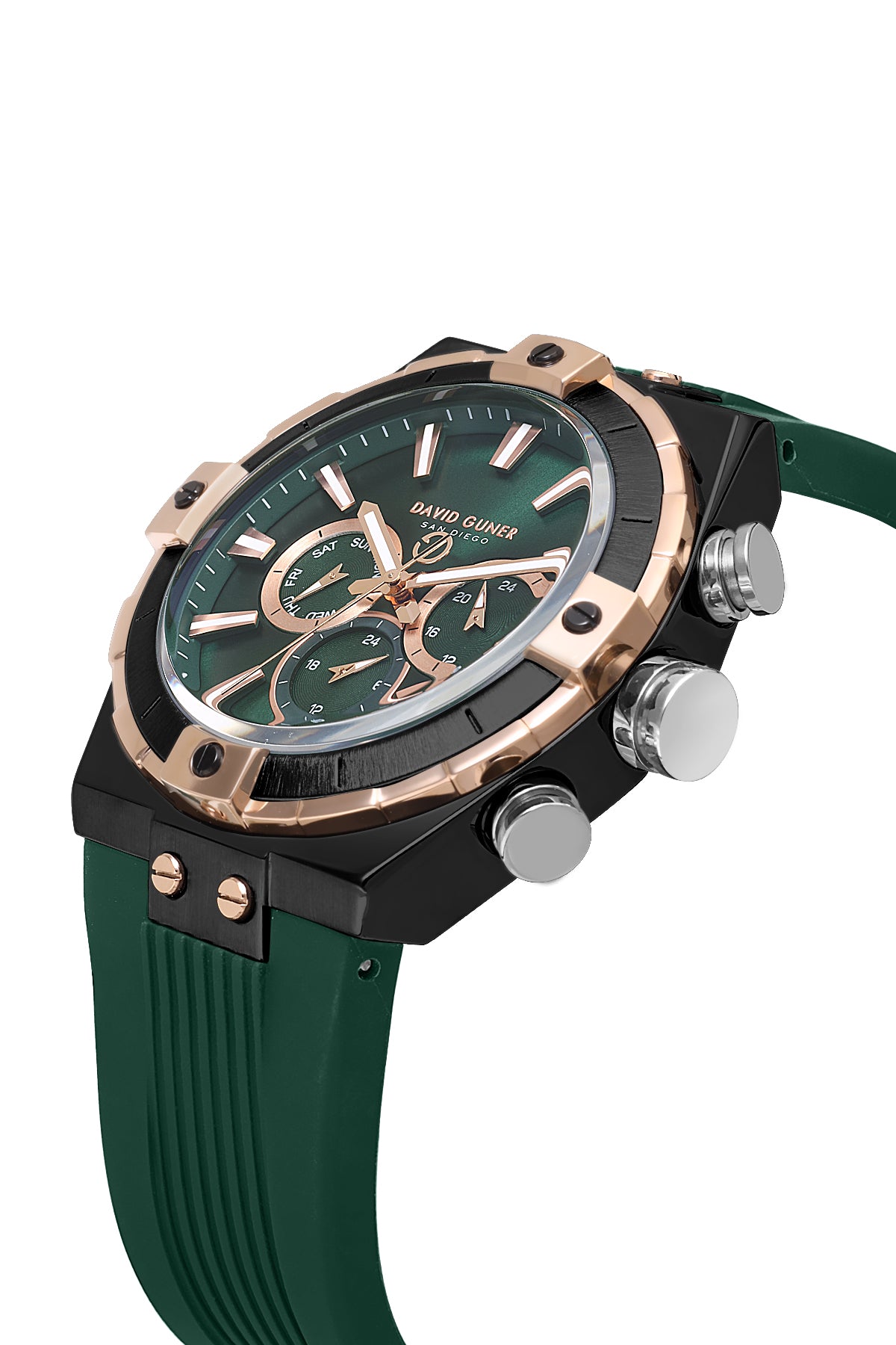 DAVID GUNER KOL SAATİ YEŞİL Kadran ROSE SİYAH Kaplama ERKEK - DG-8913GD-ZX10