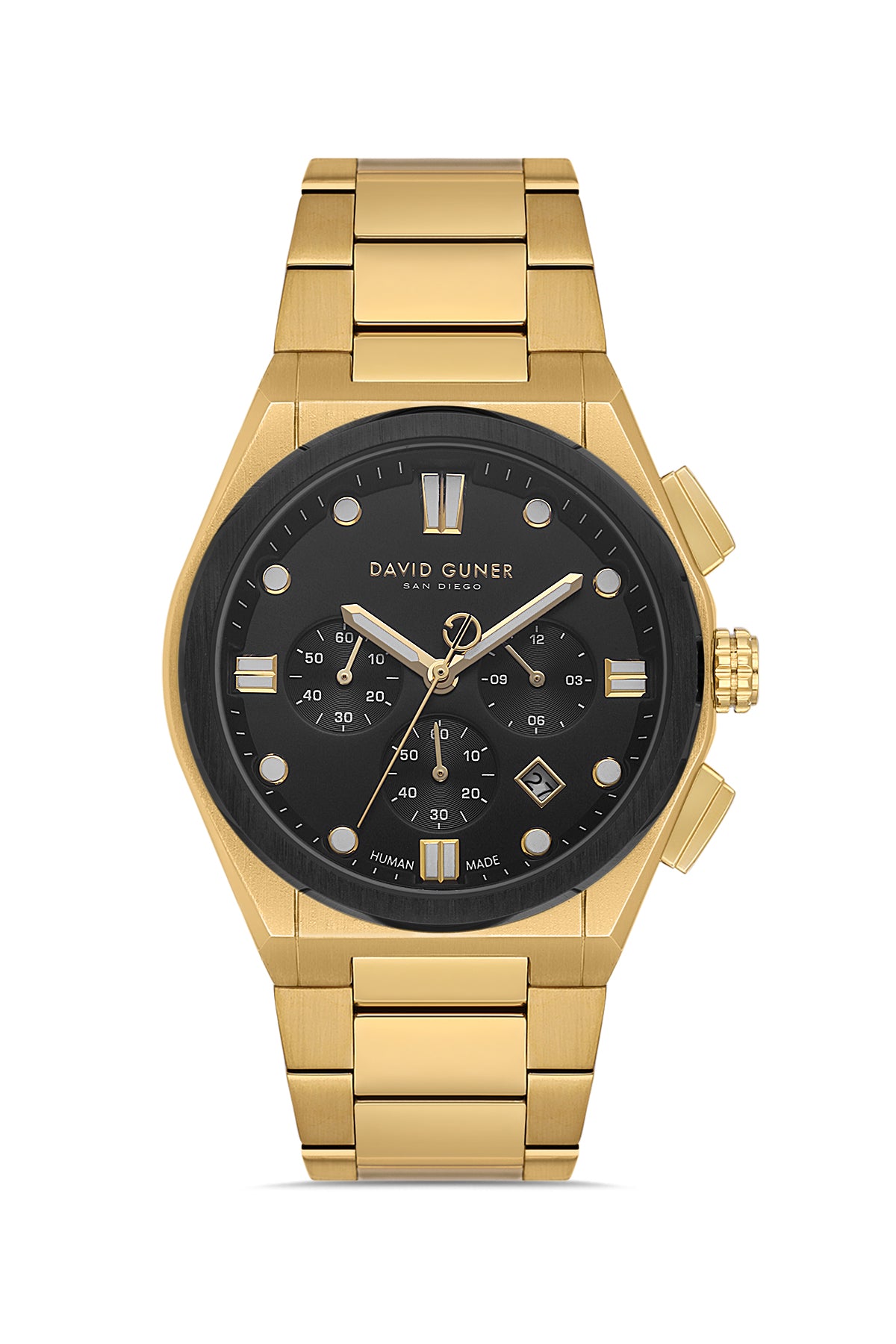 DAVID GUNER KOL SAATİ SİYAH Kadran SARI SİYAH Kaplama ERKEK - DG-8861GA-N2