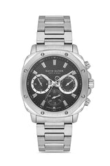 DAVID GUNER KOL SAATİ SİYAH Kadran GÜMÜŞ Kaplama ERKEK - DG-8983GA-A2