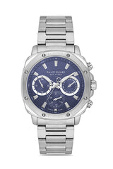 DAVID GUNER KOL SAATİ MAVİ Kadran GÜMÜŞ Kaplama ERKEK - DG-8983GA-A3