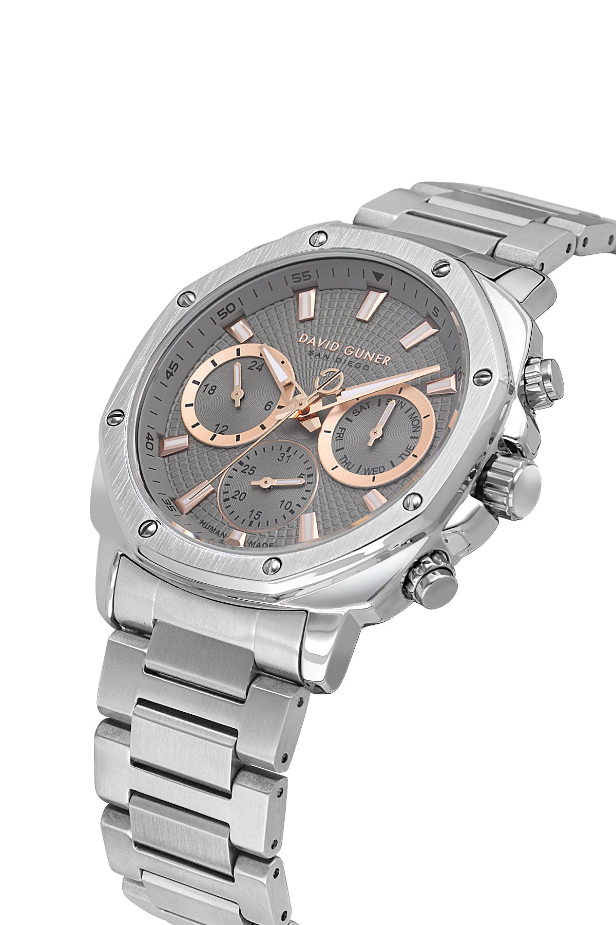 DAVID GUNER KOL SAATİ GRİ Kadran GÜMÜŞ Kaplama ERKEK - DG-8983GA-A9