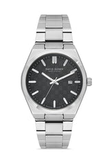 DAVID GUNER KOL SAATİ SİYAH Kadran GÜMÜŞ Kaplama ERKEK - DG-8932GA-A2