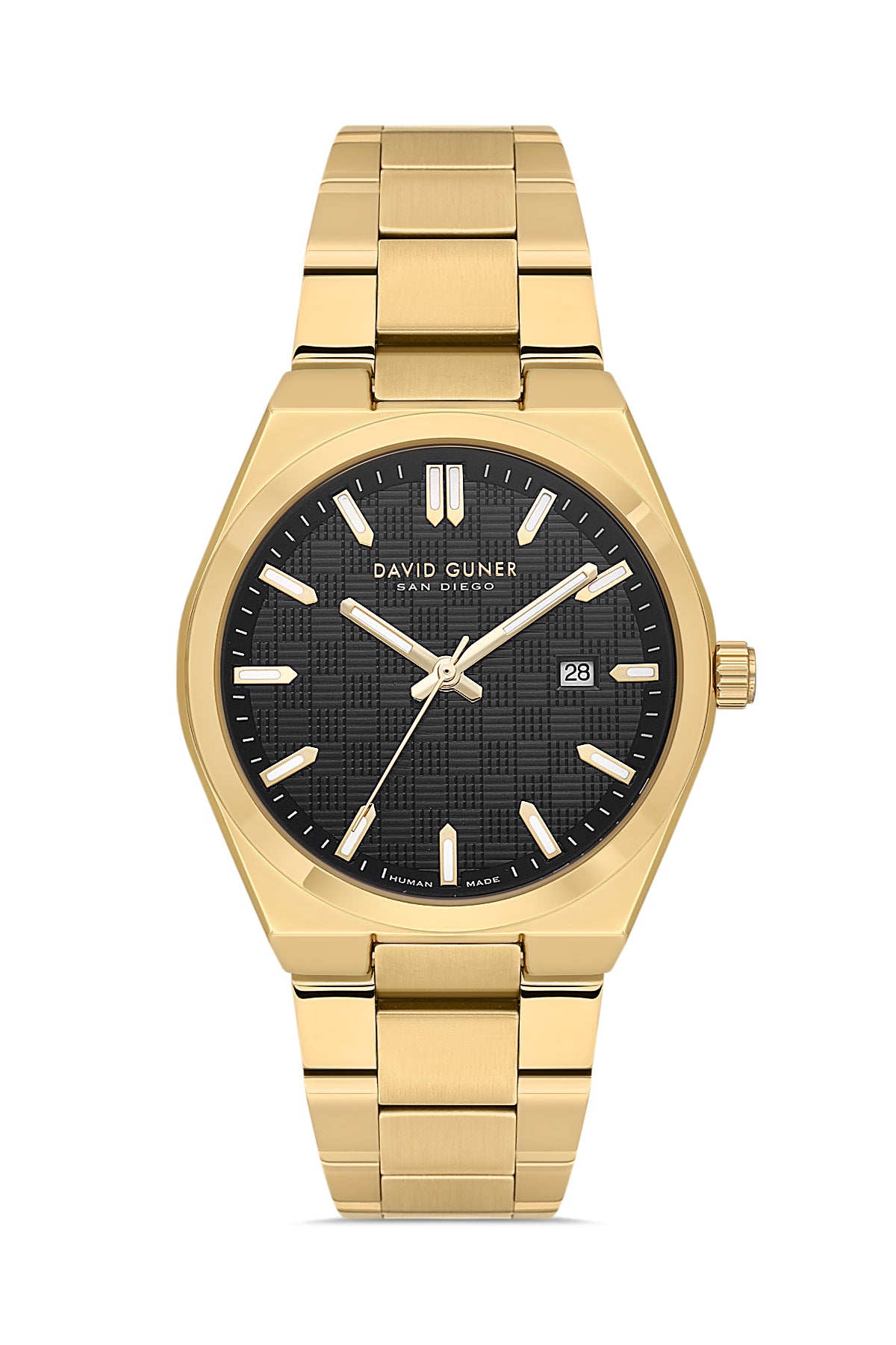 DAVID GUNER KOL SAATİ SİYAH Kadran SARI Kaplama ERKEK - DG-8932GA-B2