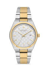 DAVID GUNER KOL SAATİ GÜMÜŞ Kadran SARI BEYAZ Kaplama ERKEK - DG-8932GA-D1