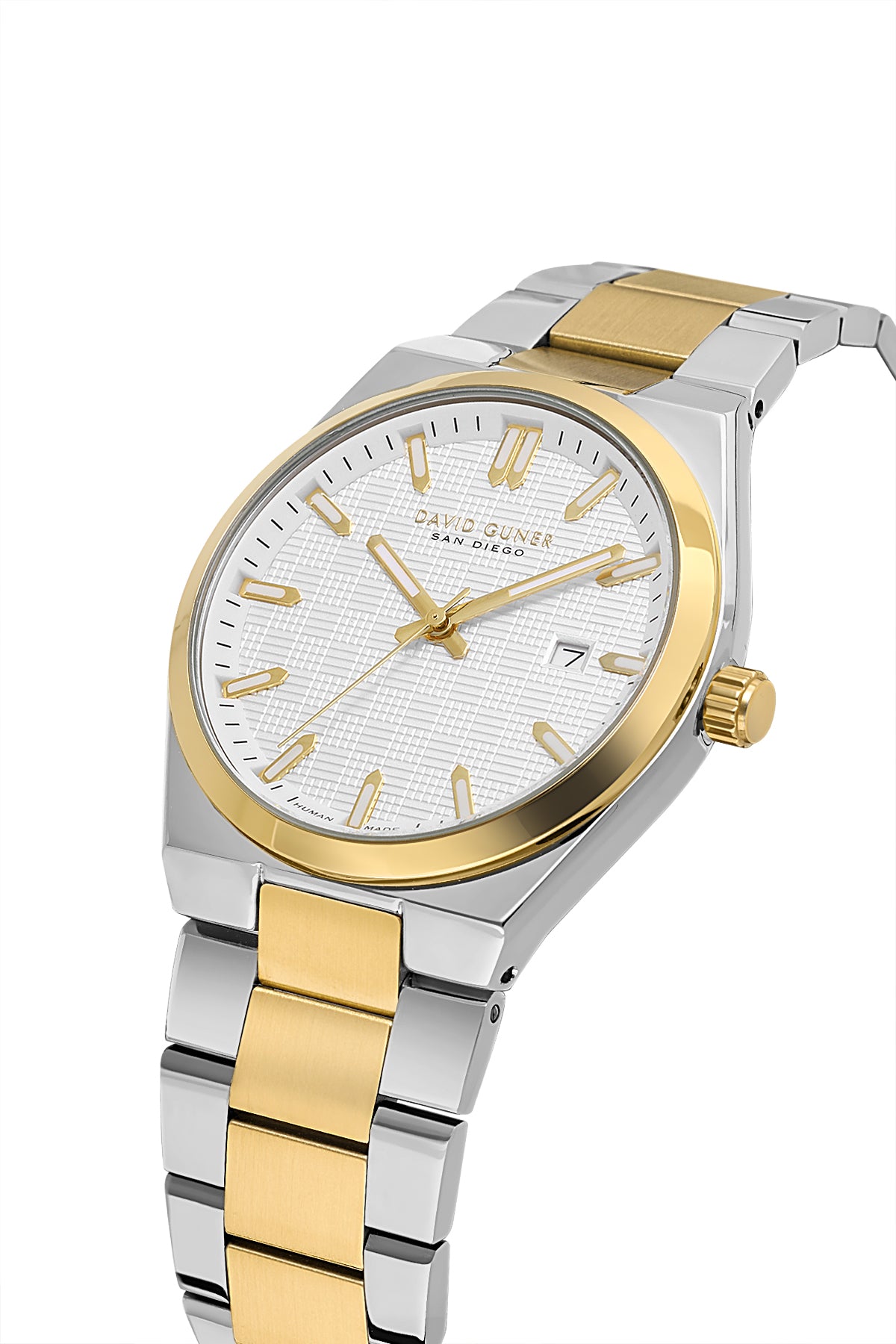 DAVID GUNER KOL SAATİ GÜMÜŞ Kadran SARI BEYAZ Kaplama ERKEK - DG-8932GA-D1