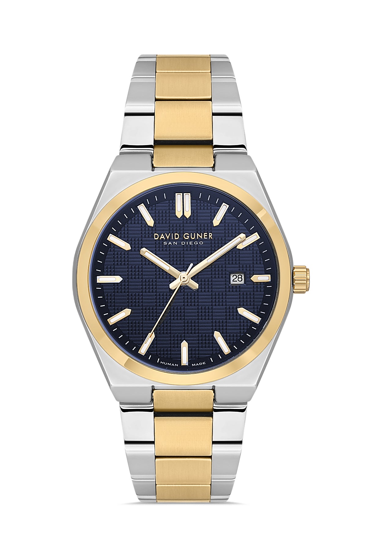 DAVID GUNER KOL SAATİ MAVİ Kadran SARI BEYAZ Kaplama ERKEK - DG-8932GA-D3
