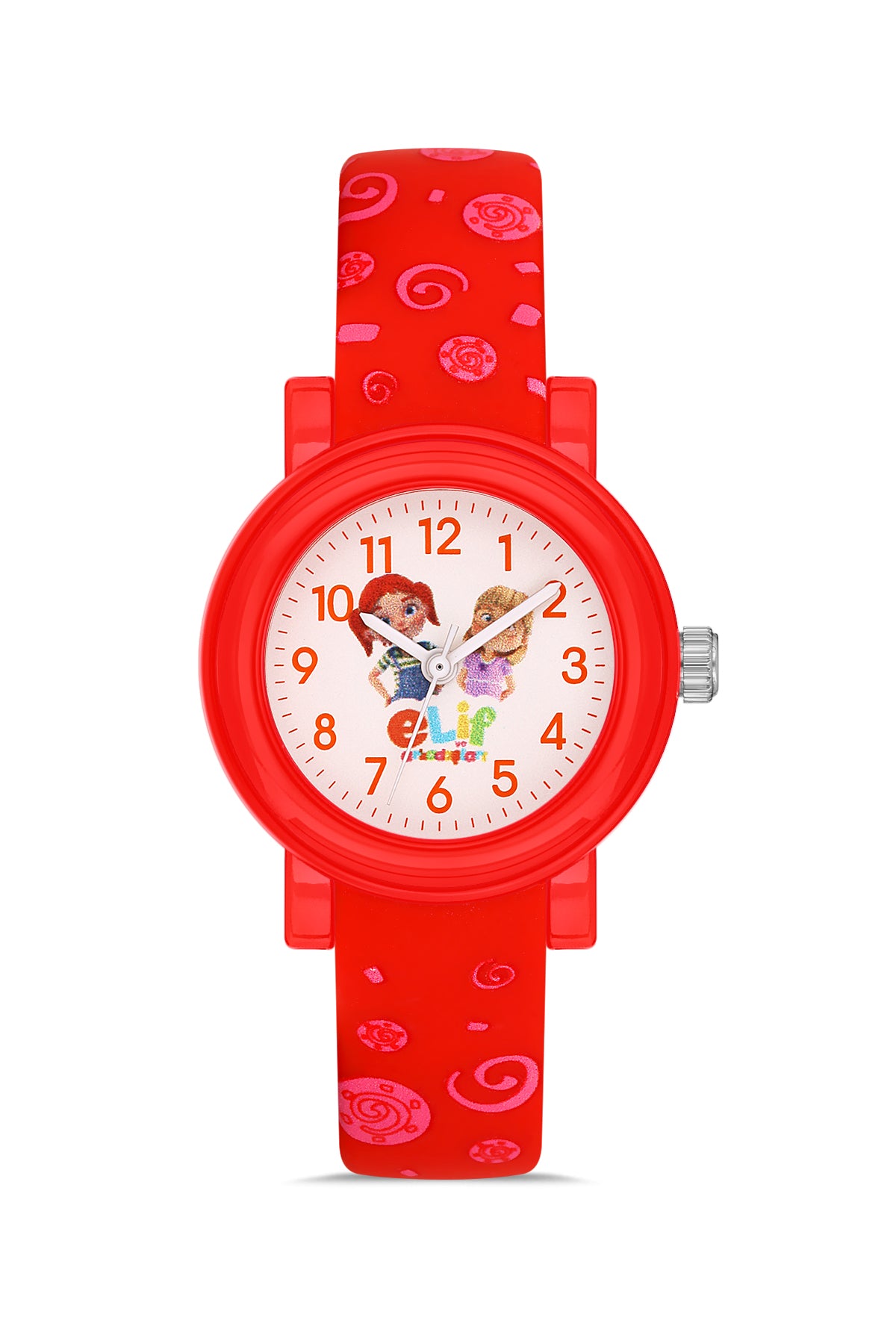 DAVID GUNER Elif ve Arkadaşları Çocuk Saati - Kırmızı - DG-8682LA-ZH1
