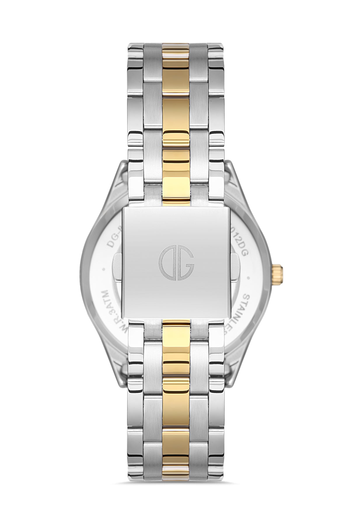 David Guner Erkek Gümüş Kadranlı Sari beyaz Çelik Kol Saati - DG-8195GA-D1