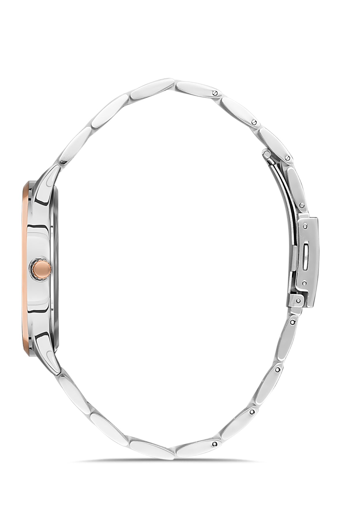 David Guner Erkek Si̇yah Kadranlı Rose beyaz Çelik Kol Saati - DG-8195GA-E9