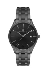 David Guner Erkek Si̇yah Kadranlı Si̇yah Çelik Kol Saati - DG-8195GA-G2