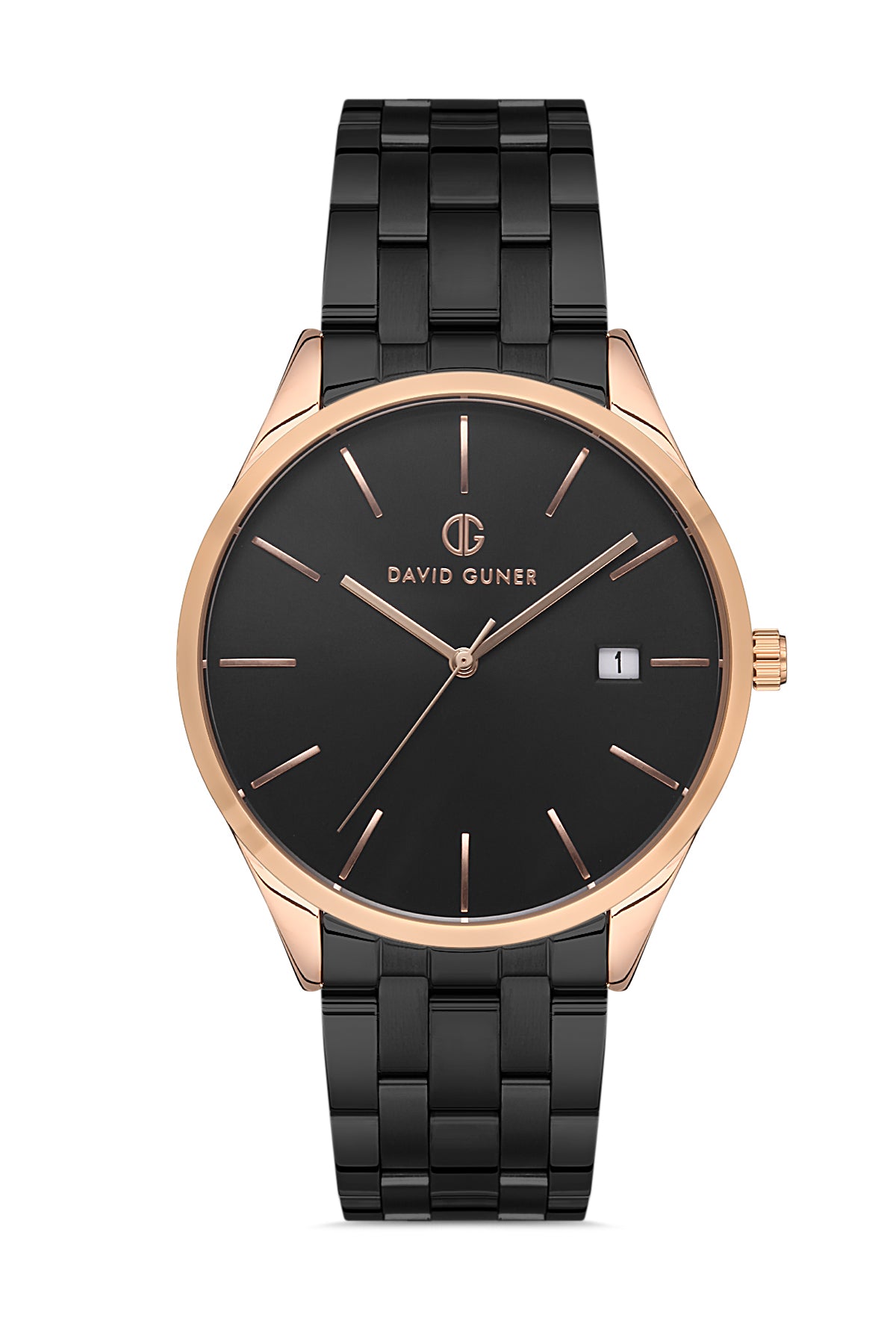 David Guner Erkek Si̇yah Kadranlı Rose si̇yah Çelik Kol Saati - DG-8195GA-R2
