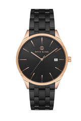David Guner Erkek Si̇yah Kadranlı Rose si̇yah Çelik Kol Saati - DG-8195GA-R2