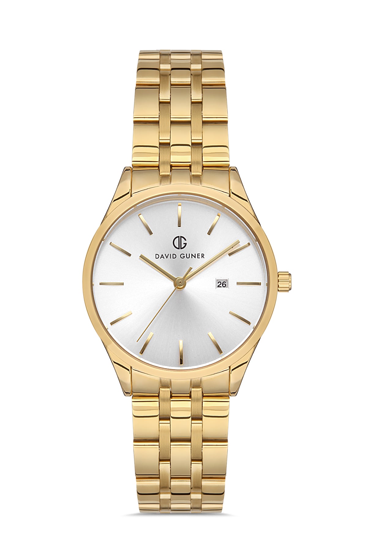 David Guner Kadın Gümüş Kadranlı Sari Çelik Kol Saati - DG-8195LA-B1