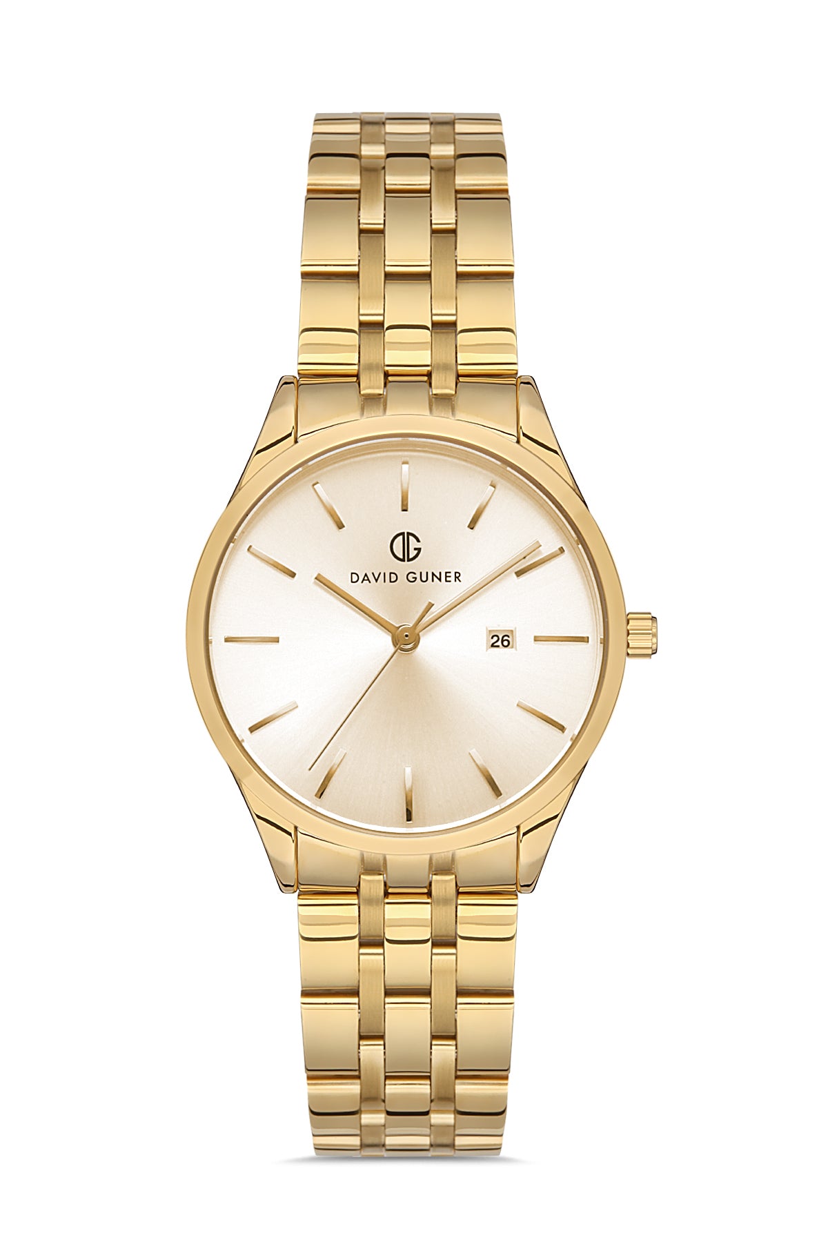 David Guner Kadın Sarı Kadranlı Sari Çelik Kol Saati - DG-8195LA-B4