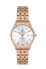 David Guner Kadın Gümüş Kadranlı Rose Çelik Kol Saati - DG-8195LA-C1