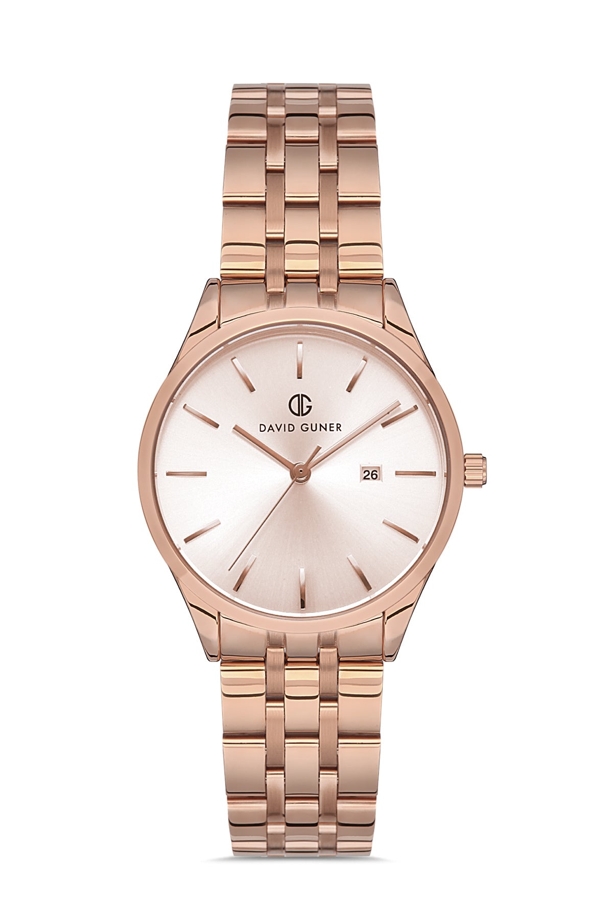 David Guner Kadın Rose Kadranlı Rose Çelik Kol Saati - DG-8195LA-C5