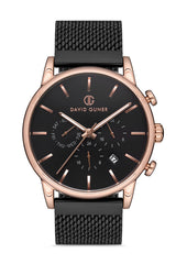 DAVID GUNER KOL SAATİ SİYAH Kadran ROSE SİYAH Kaplama ERKEK - DG-8205GC-R2