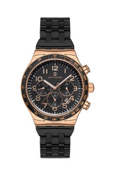 DAVID GUNER ROSE SİYAH KAPLAMALI SİYAH KADRANLI ERKEK KOL SAATİ DG-8245GA-R2