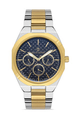 DAVID GUNER SARI BEYAZ KAPLAMALI SİYAH KADRANLI ERKEK KOL SAATİ DG-8256GA-D2