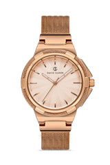 DAVID GUNER ROSE KAPLAMALI ROSE KADRANLI KADIN KOL SAATİ DG-8260LC-C5