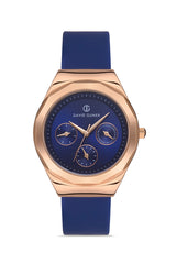 DAVID GUNER ROSE KAPLAMALI MAVİ KADRANLI KADIN KOL SAATİ DG-8266LD-T3