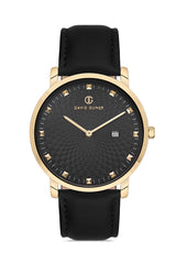 DAVID GUNER SARI KAPLAMALI BEYAZ KADRANLI ERKEK KOL SAATİ DG-8287GB2-N2