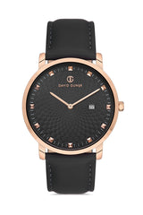 DAVID GUNER ROSE KAPLAMALI SİYAH KADRANLI ERKEK KOL SAATİ DG-8287GB2-R2