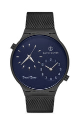 DAVID GUNER GUN KAPLAMALI MAVİ KADRANLI ERKEK KOL SAATİ DG-8302GC-V3