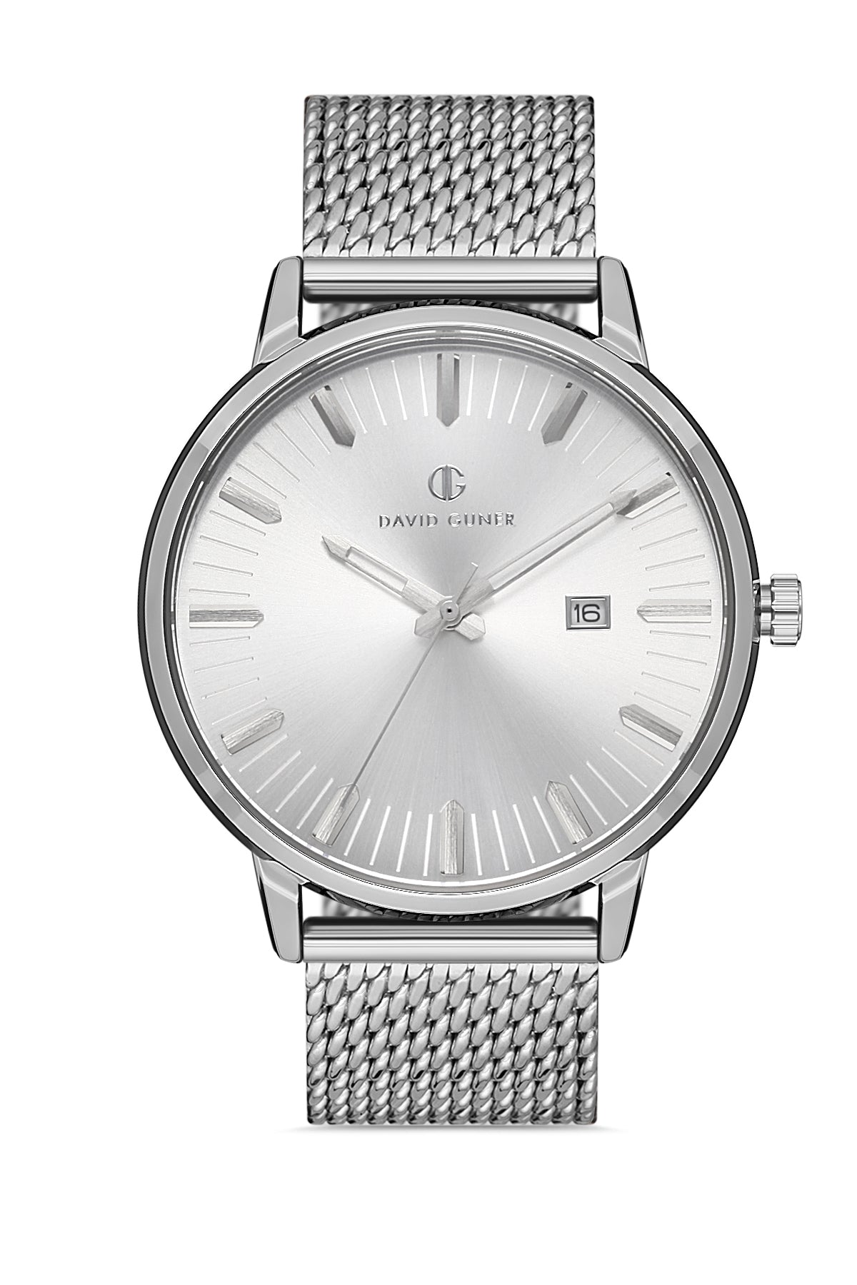 David Guner Erkek Gümüş Kadranlı Gümüş Çelik Kol Saati - DG-8304GC-A1