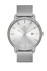 David Guner Erkek Gümüş Kadranlı Gümüş Çelik Kol Saati - DG-8304GC-A1
