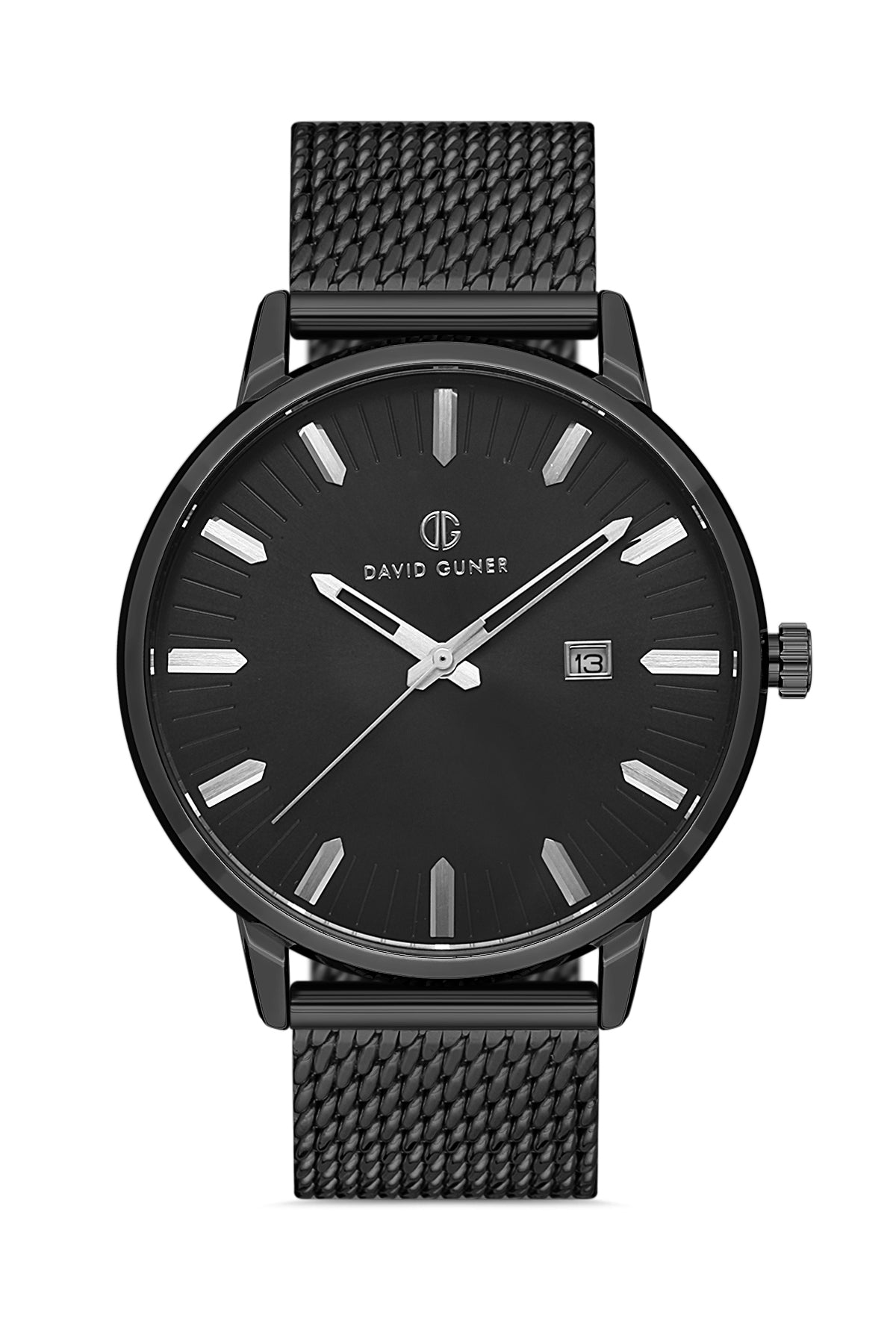 David Guner Erkek Si̇yah Kadranlı Si̇yah Çelik Kol Saati - DG-8304GC-G2