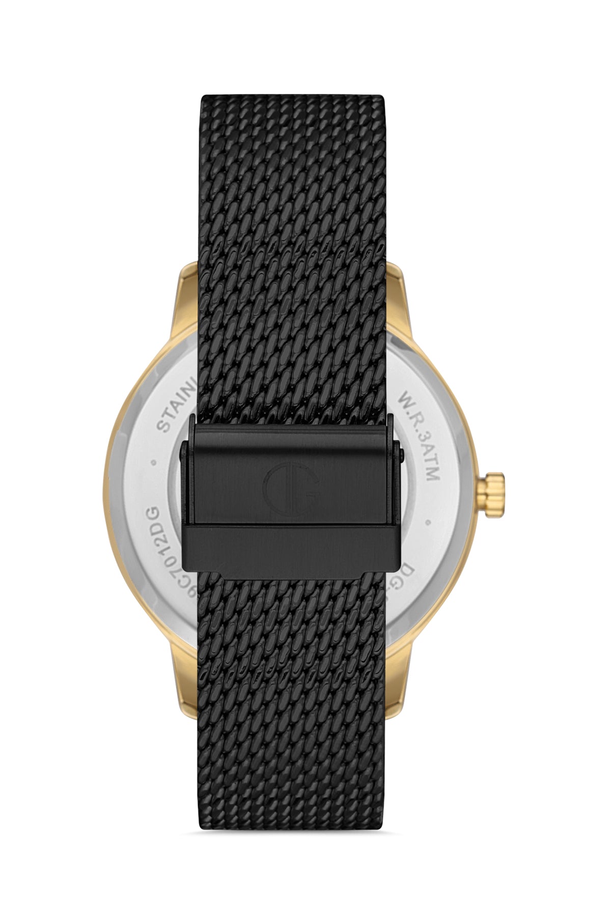David Guner Erkek Si̇yah Kadranlı Sari Çelik Kol Saati - DG-8304GC-M9