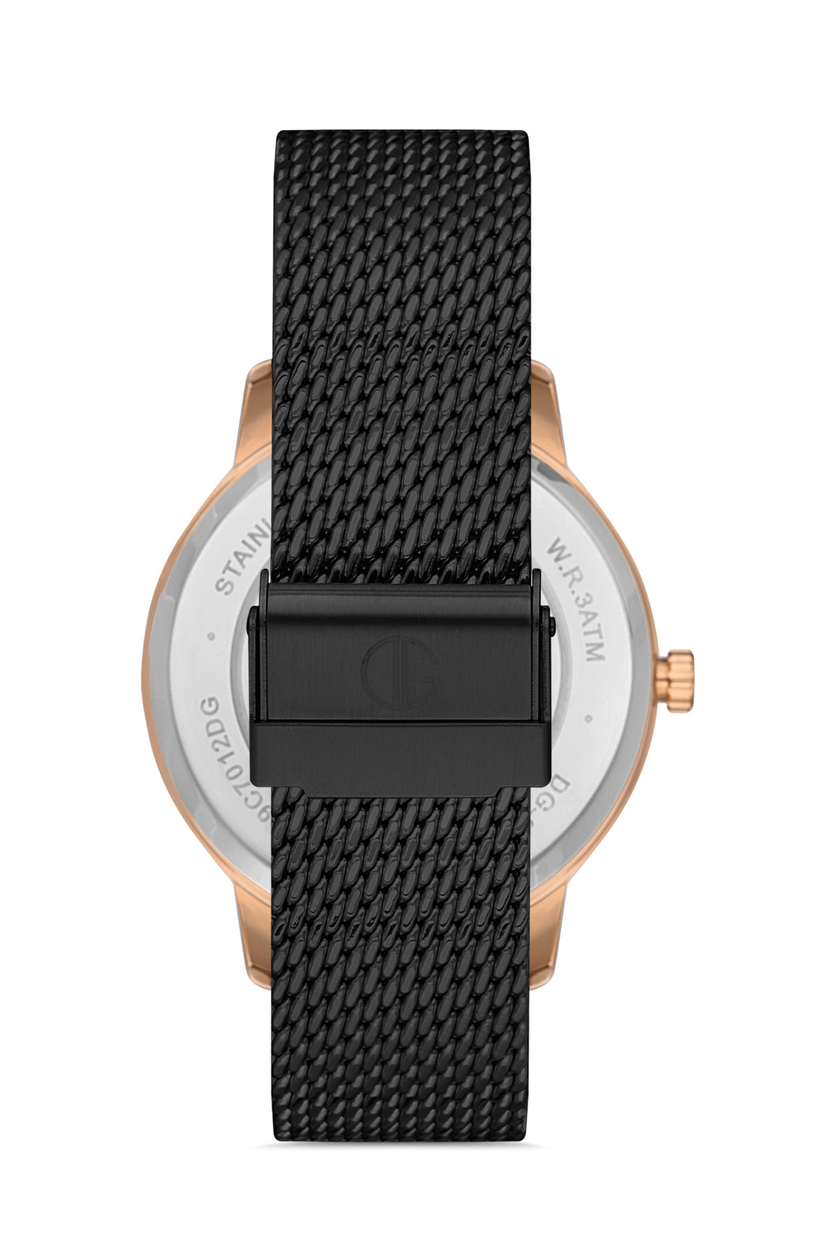 David Guner Erkek Si̇yah Kadranlı Rose si̇yah Çelik Kol Saati - DG-8304GC-R2