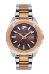 DAVID GUNER ROSE BEYAZ KAPLAMALI KAHVERENGİ KADRANLI ERKEK KOL SAATİ DG-8306GA-E6