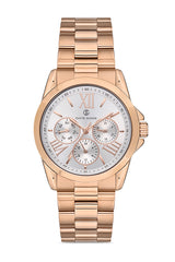 DAVID GUNER ROSE KAPLAMALI BEYAZ KADRANLI KADIN KOL SAATİ DG-8308LA-C1