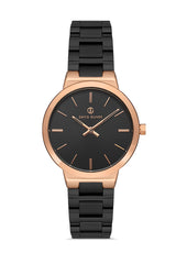 DAVID GUNER ROSE SİYAH KAPLAMALI SİYAH KADRANLI KADIN KOL SAATİ DG-8324LA-R2