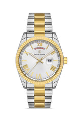 DAVID GUNER SARI BEYAZ KAPLAMALI BEYAZ KADRANLI ERKEK KOL SAATİ DG-8329GA2-D1