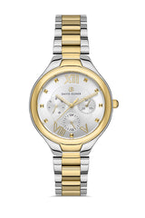 DAVID GUNER SARI BEYAZ KAPLAMALI BEYAZ KADRANLI KADIN KOL SAATİ DG-8346LA-D1